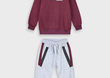 Σετ φούτερ φόρμα με τύπωμα για αγόρι | ΜΕΛΑΝΖΕ - Energiers - 